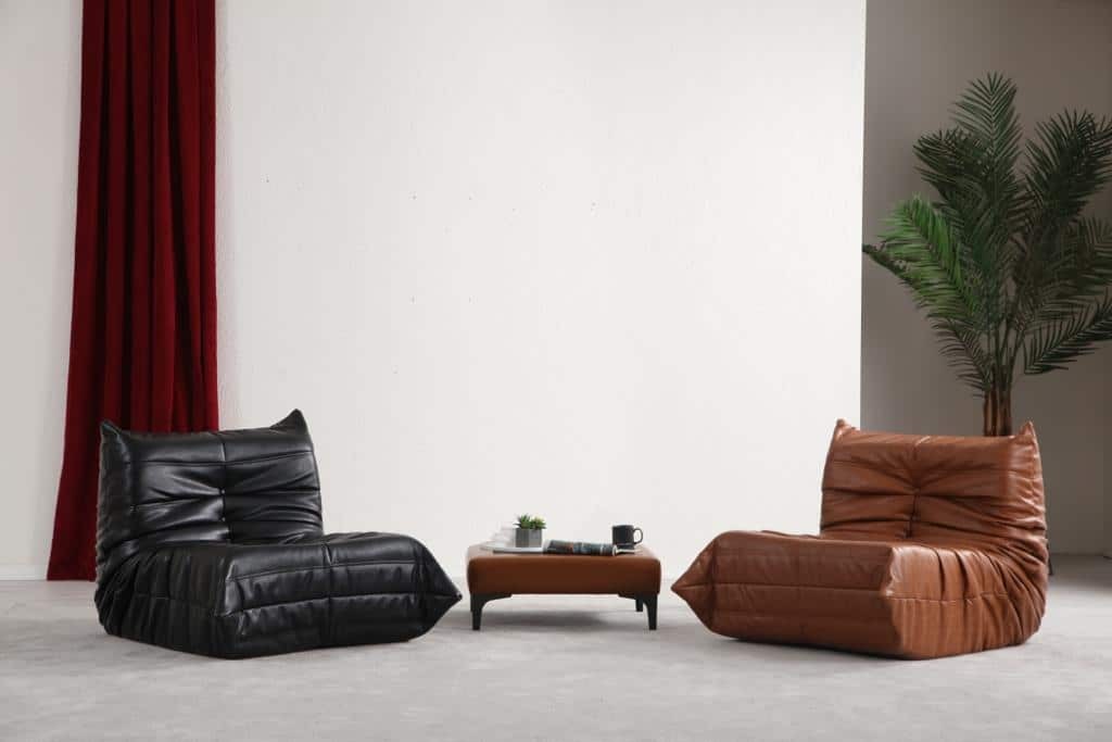 California Fauteuil Bergère Noir 88x90x72