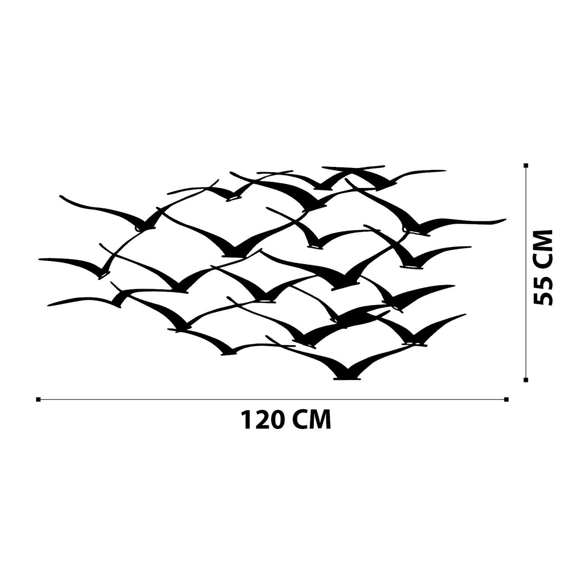 Accessoire mural en métal décoratif Herd Of Birds