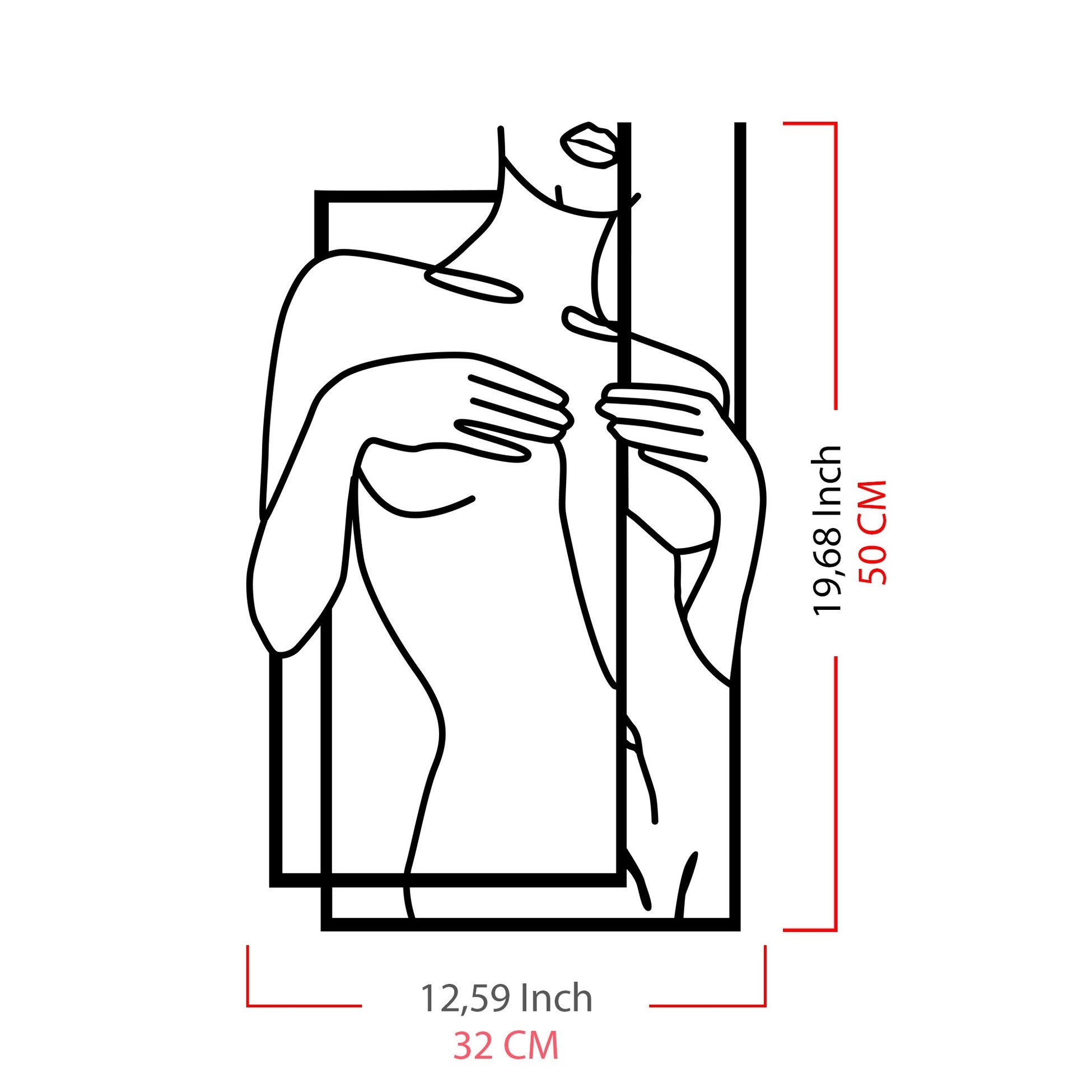 Accessoire mural en métal décoratif Beautiful Woman