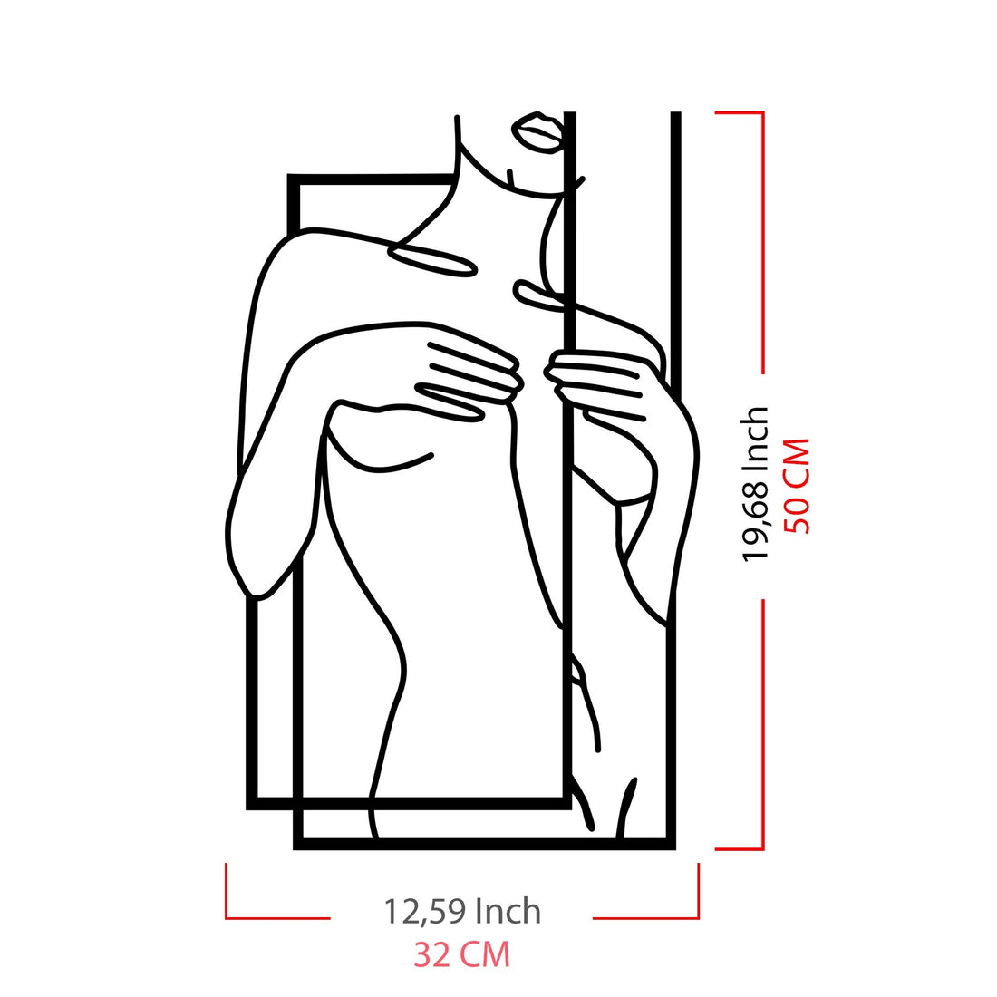 Accessoire mural en métal décoratif Beautiful Woman