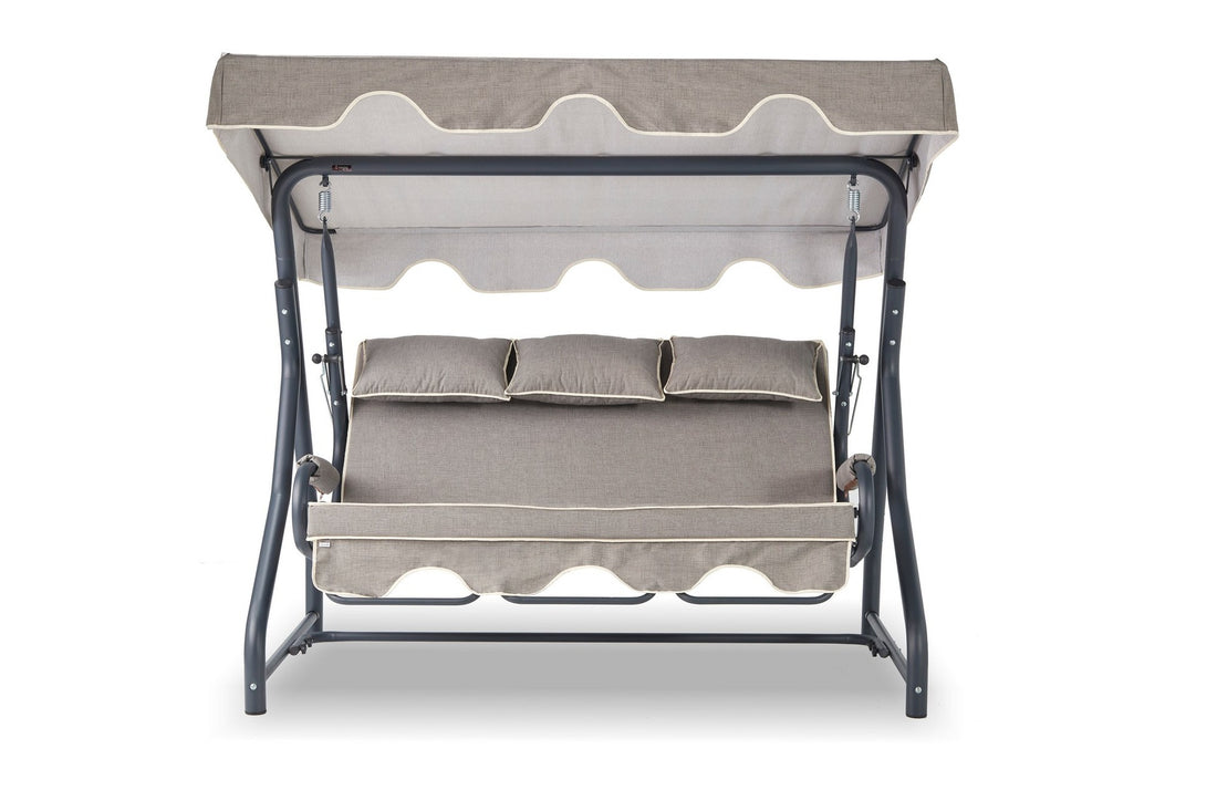 Chaise swing triple jardin Salvia - Anthracite, Grey