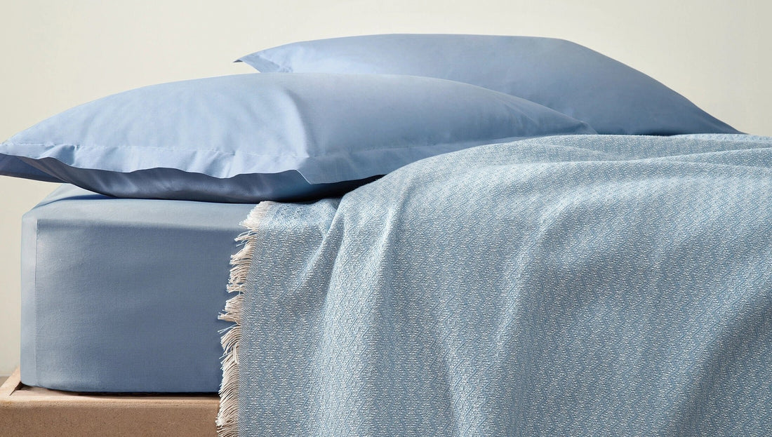 Mare Couvre Lit Bleu Clair