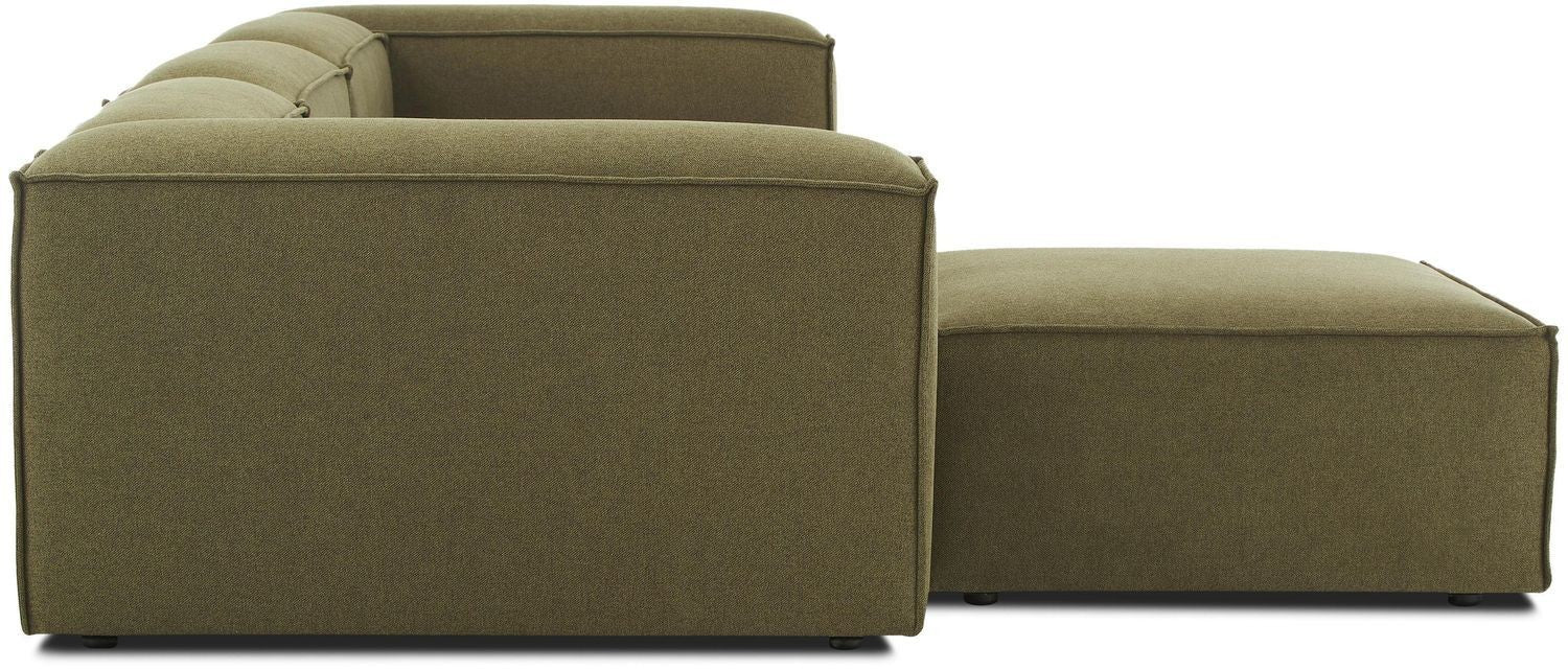 Canapé modulable 4 places en Lin avec pouf Frid