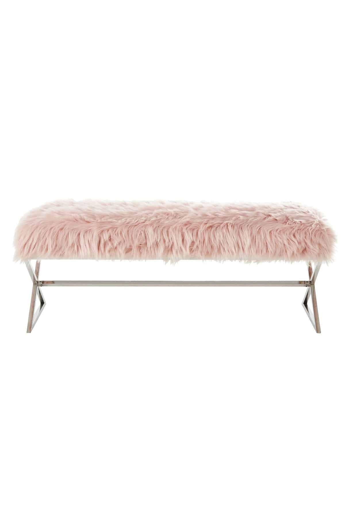 Luxury peluche poudre argent banc