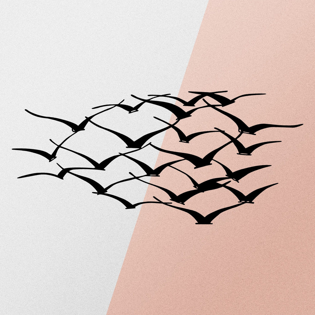 Accessoire mural en métal décoratif Herd Of Birds