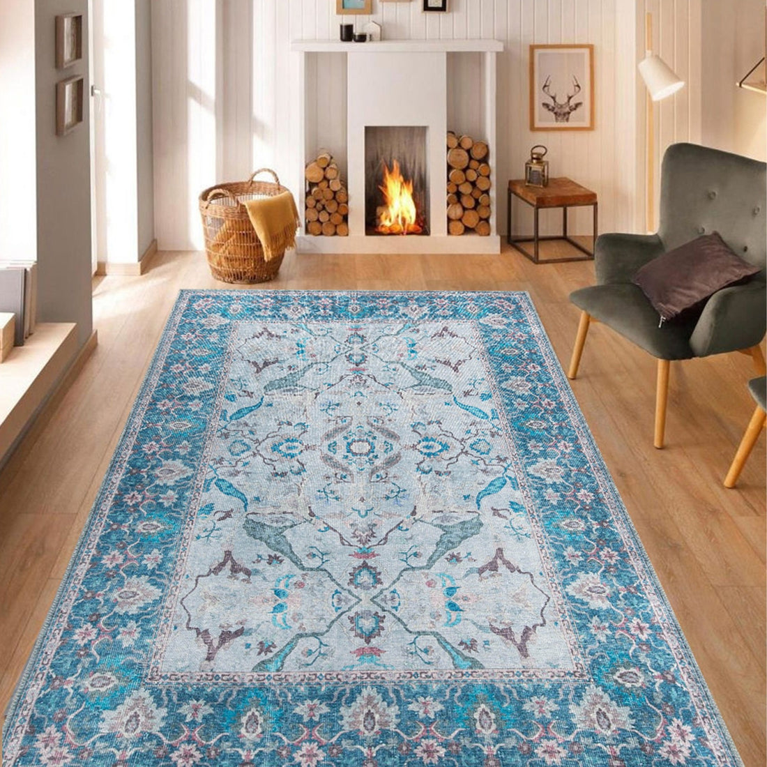 Tapis de salle (75 x 230) Dorian Chenille - Blue AL 333