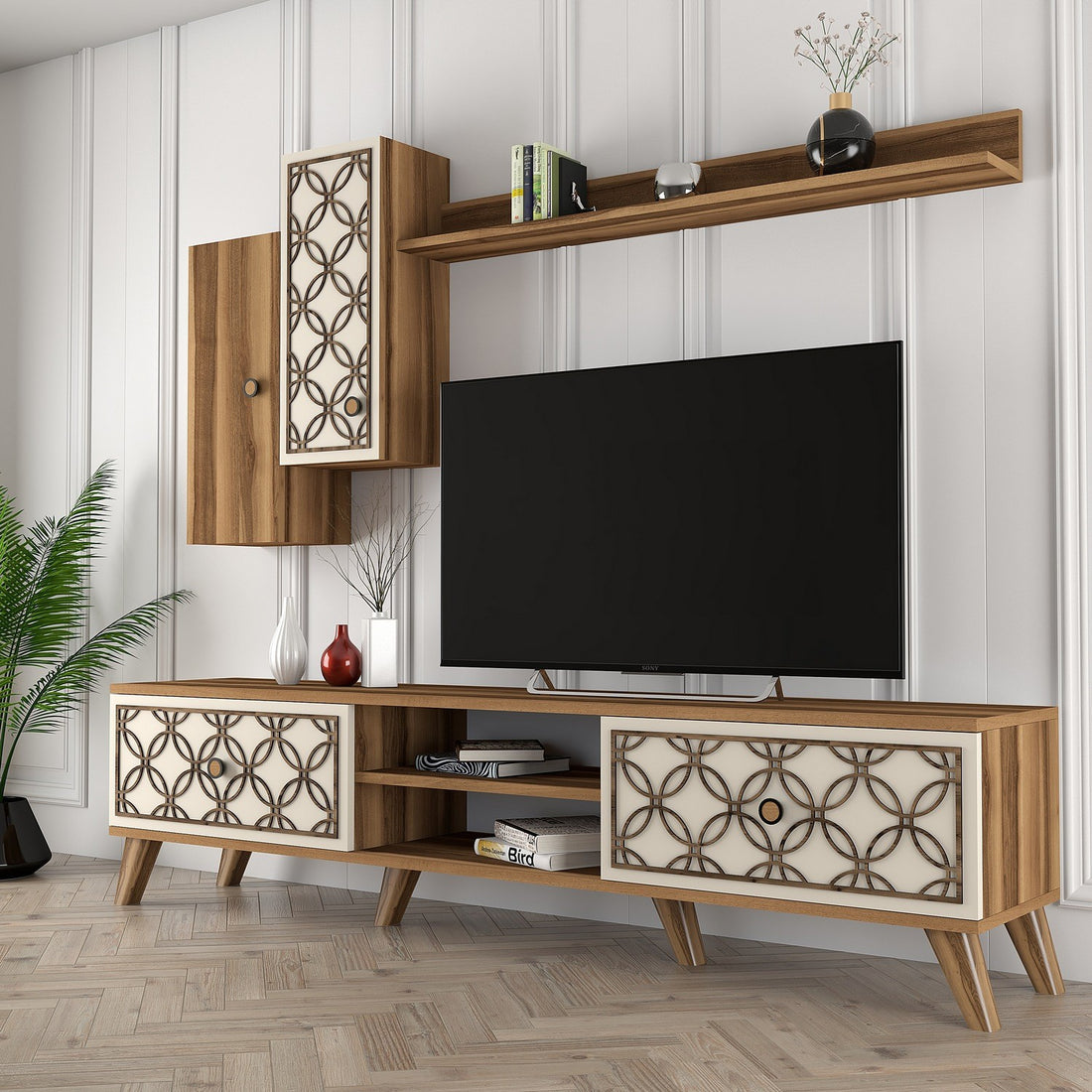 Unité de télévision Class S - Walnut, Cream