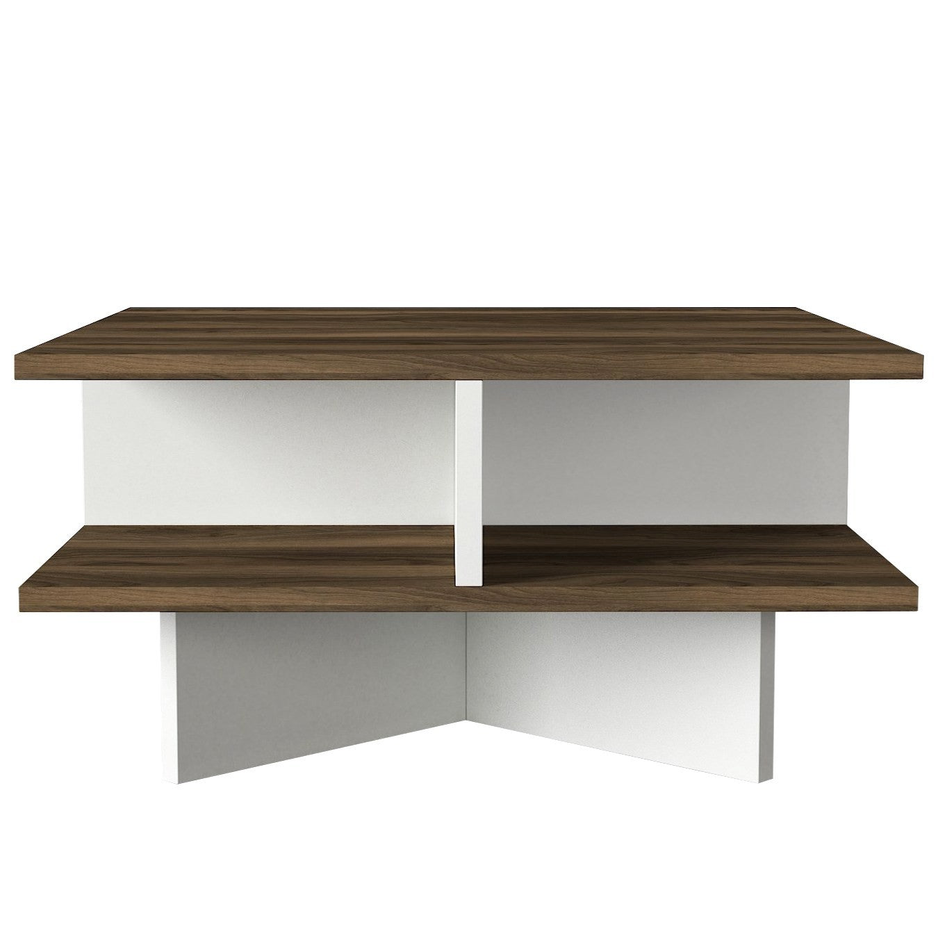 Table basse Hamton - Walnut, White