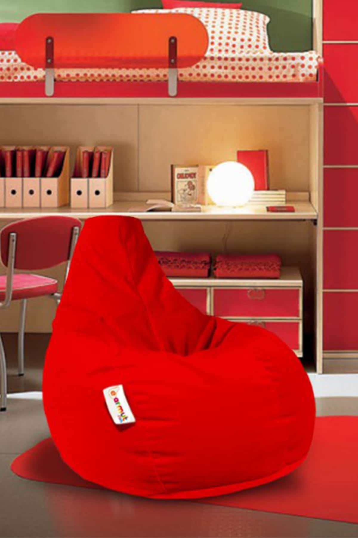 Pouf poire Damla D80xH80cm Tissu