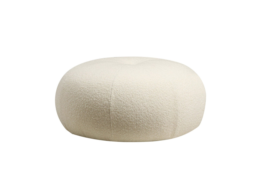 Pouf Marshmallow Tissu Blanc