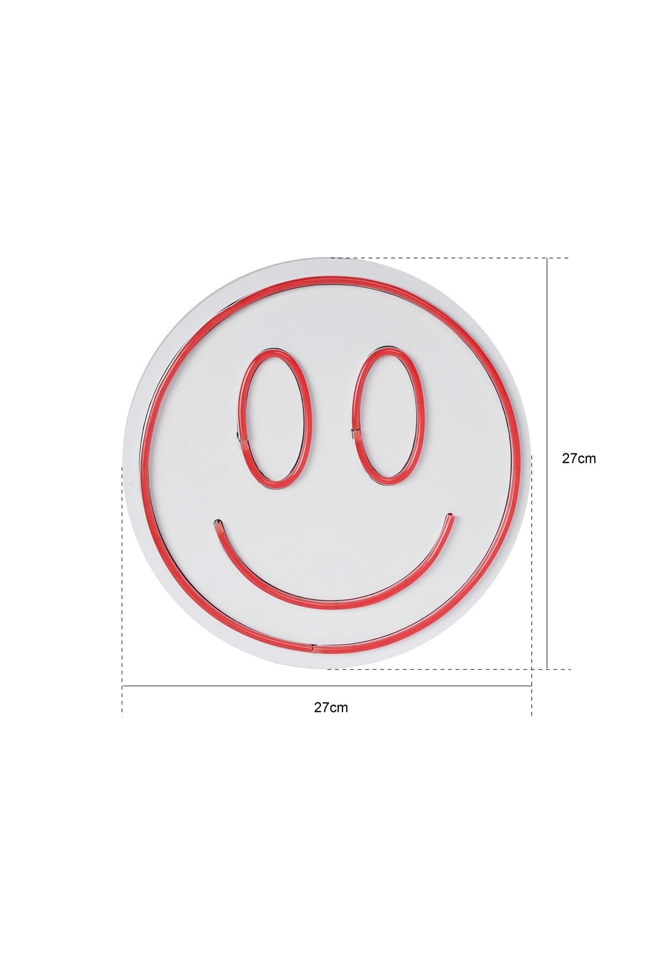 Éclairage LED en plastique décoratif Smiley - Blue