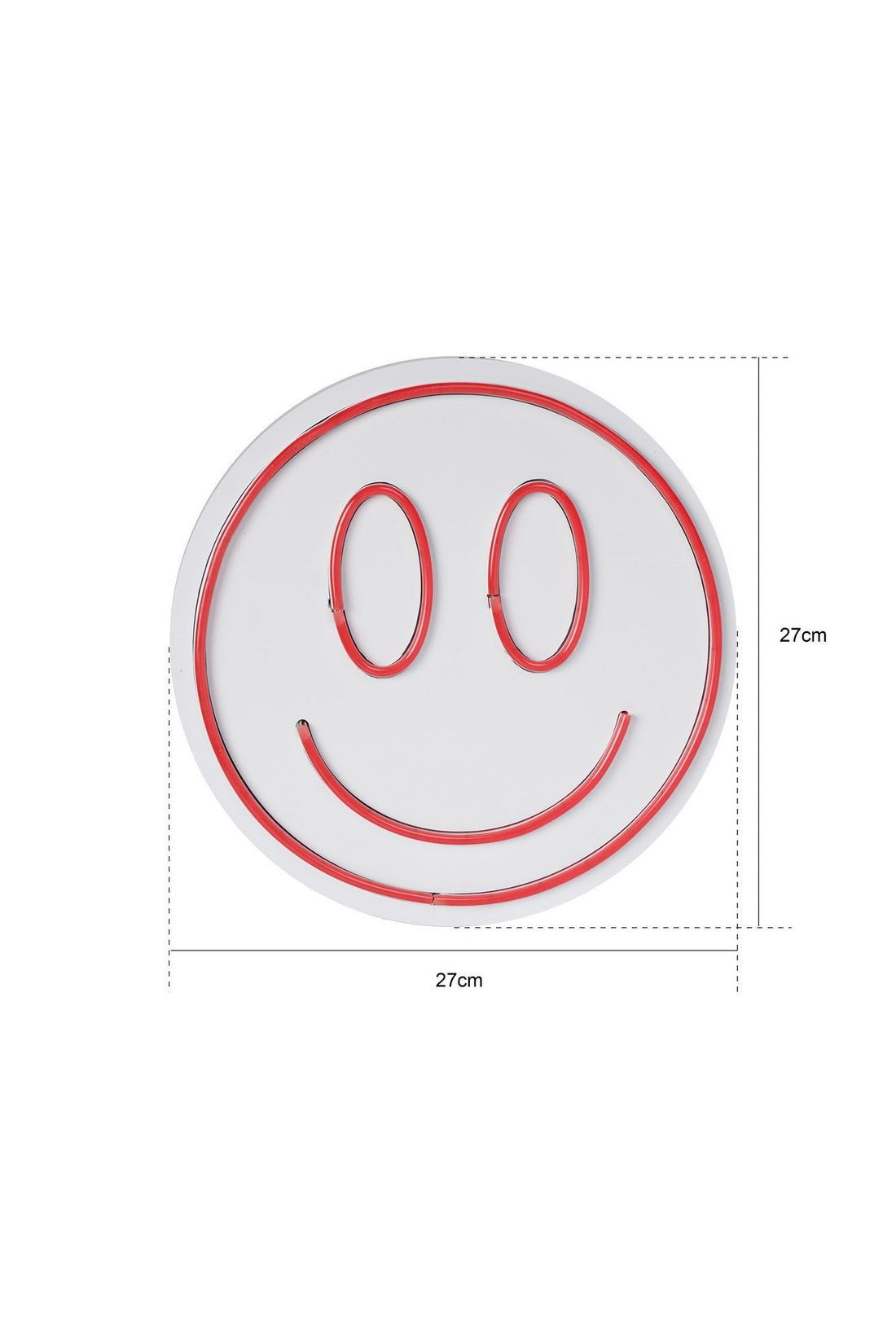 Éclairage LED en plastique décoratif Smiley - Blue