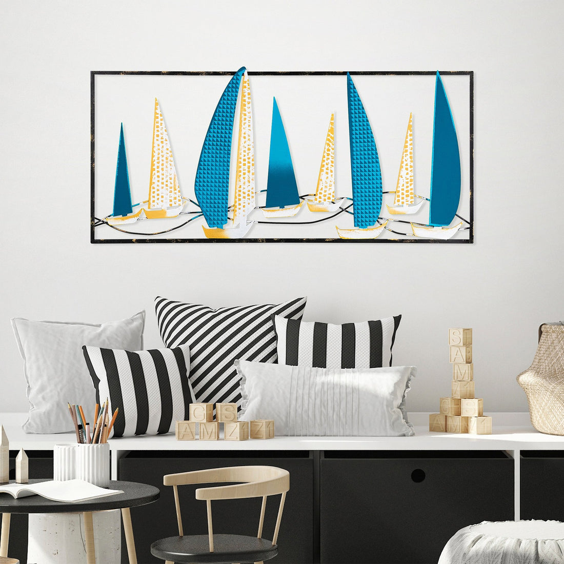 Accessoire mural en métal décoratif Yelkenli 2