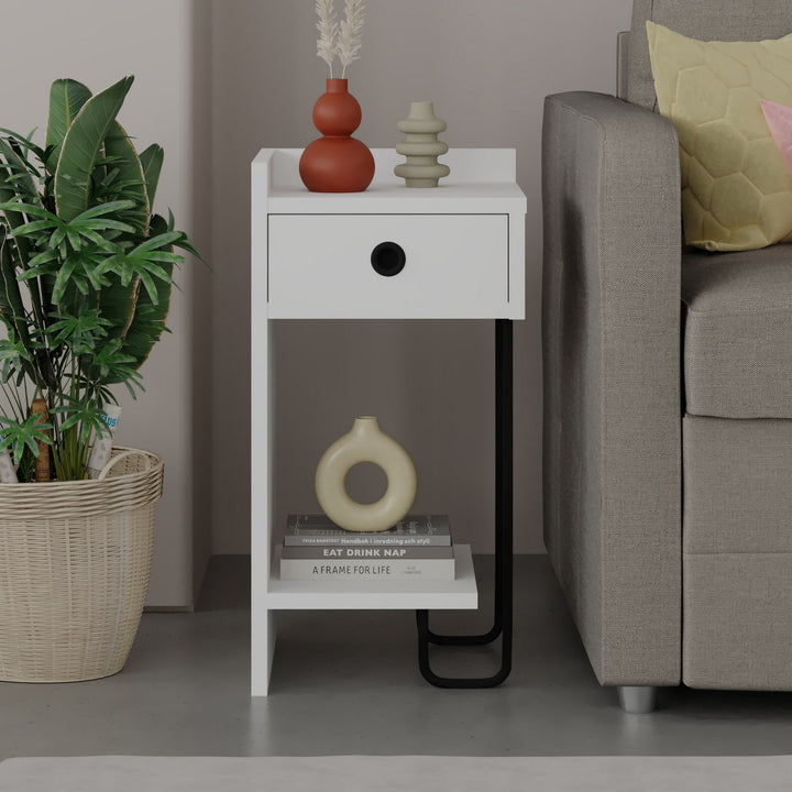 La table de nuit Sirius Left - White v2