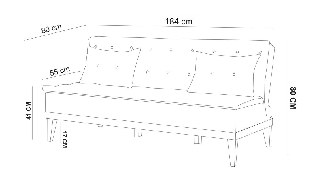 Canapé de 3 places Fuoco - Anthracite