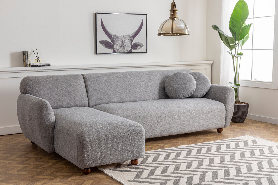Canapé d'angle Eddy Corner (CHL-3R) - Light Grey