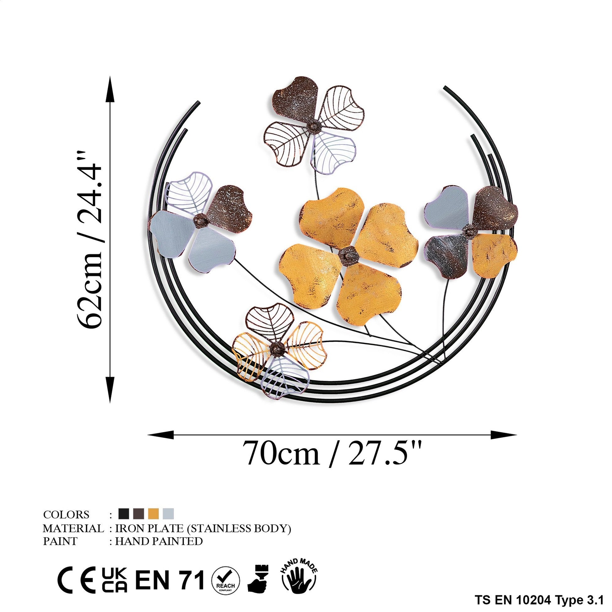 Accessoire mural en métal décoratif Haiyang 2