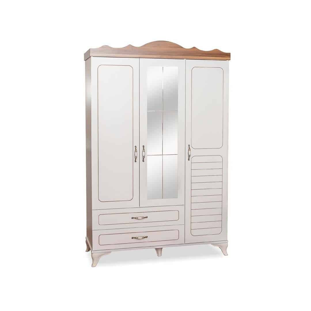 Armoire à trois portes en bronze 160x55x210