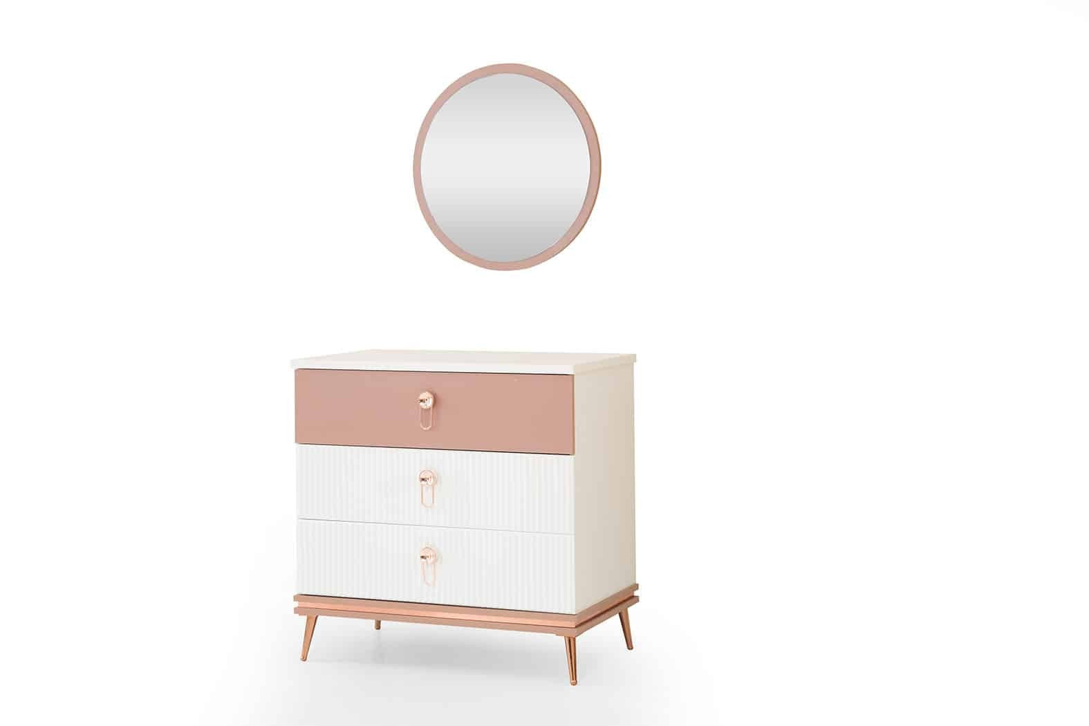 Rosetta Chiffonnier 3 tiroirs avec miroir