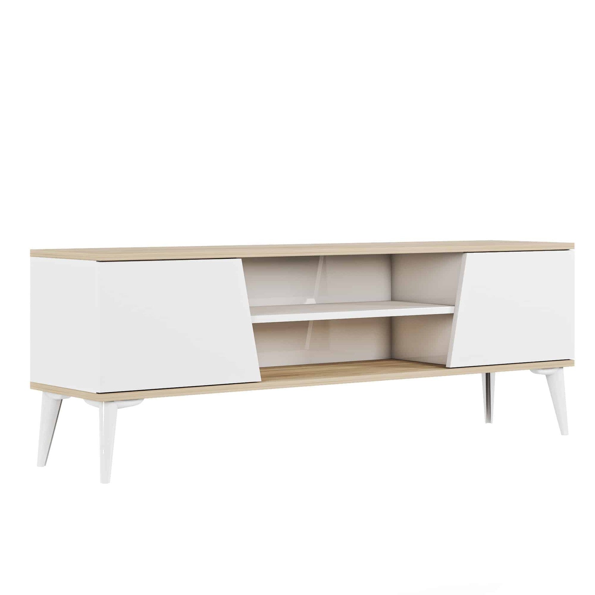 Meuble tv Mareli - Chene,blanc