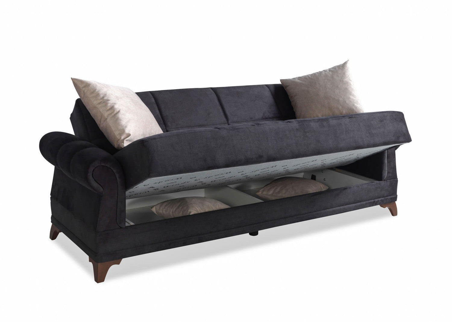 Royal canapé lit clic-clac 3 places avec coffre de rangement