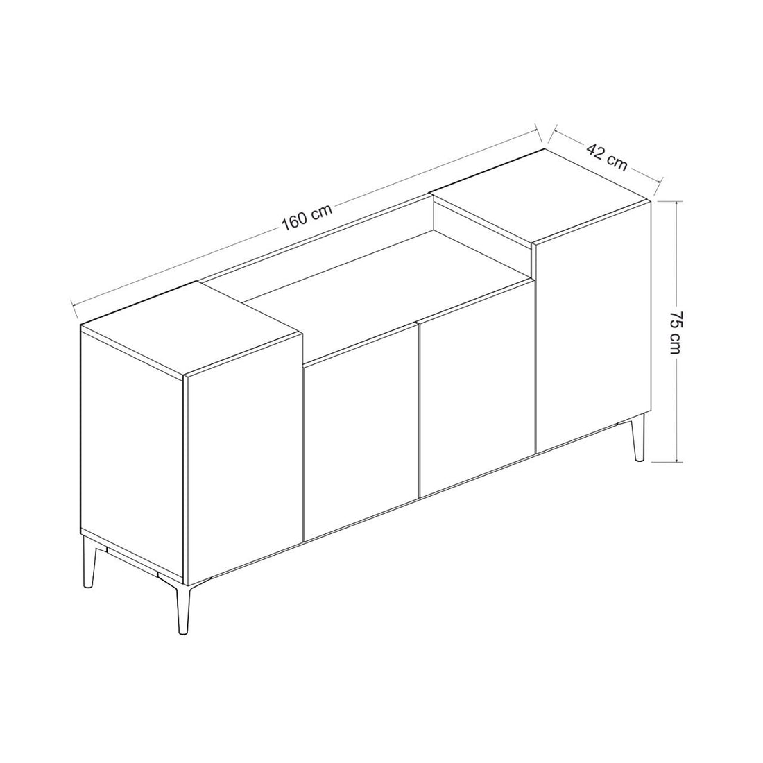Console Ellaria - Walnut