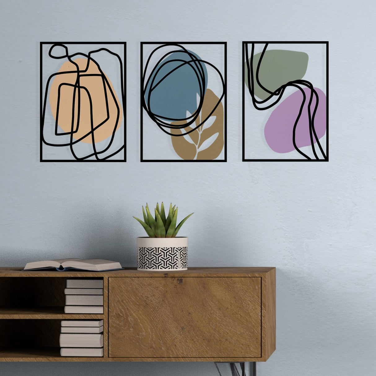 Accessoire mural en métal décoratif Viyana