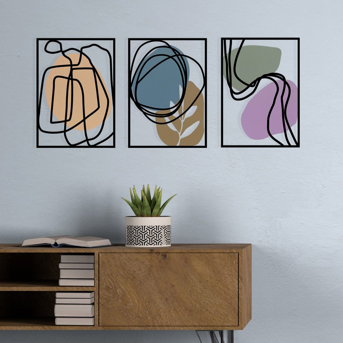 Accessoire mural en métal décoratif Viyana