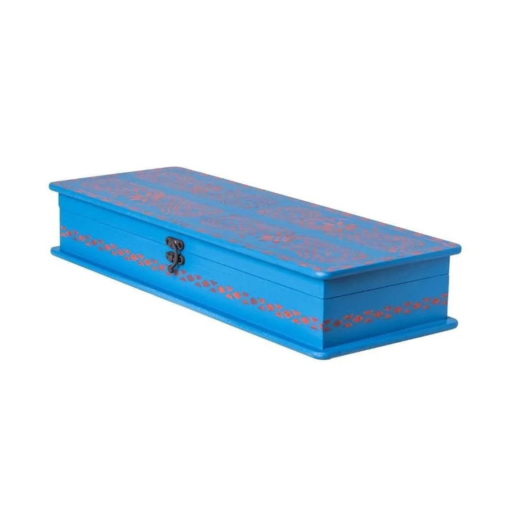 Boîte tribale bleue