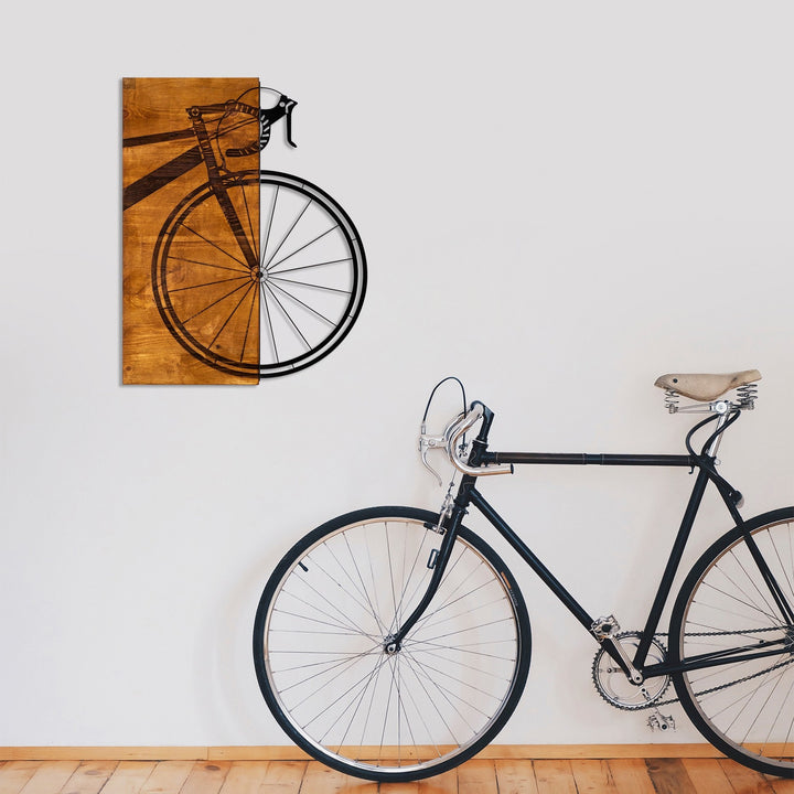 Accessoire mural en bois décoratif Bisiklet