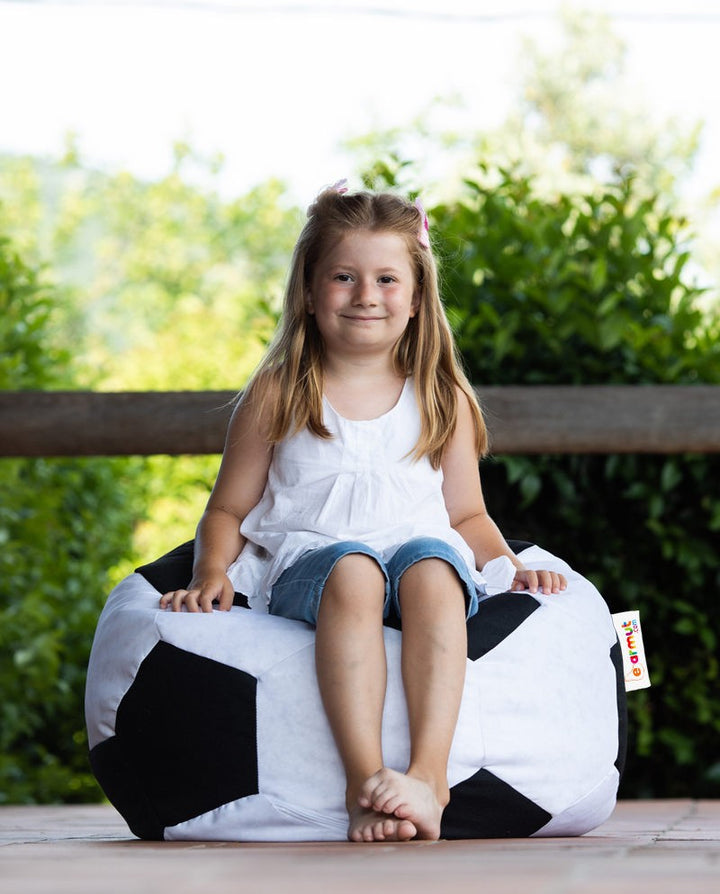 Pouf de jardin Football Kids Pouf - Black, White
