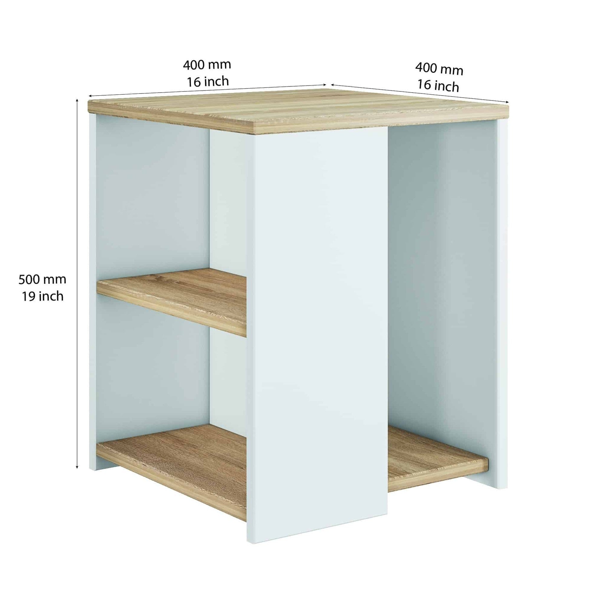 Table d’appoint Rome blanc wallnut