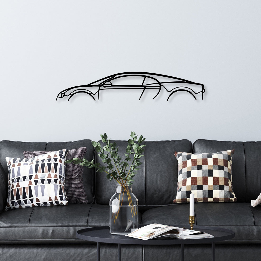 Accessoire mural en métal décoratif Bugatti Veyron Silhouette