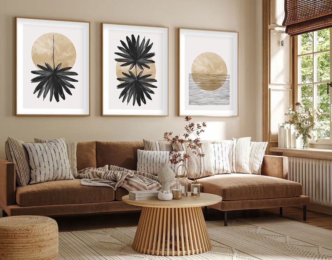 Peinture mdf encadrée décorative (3 pièces) Huhu210 - 50 x 70