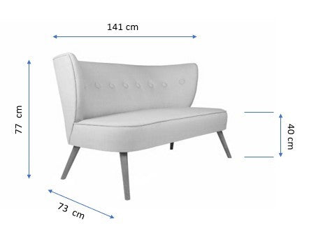 Canapé 2 places Bienville - Grey