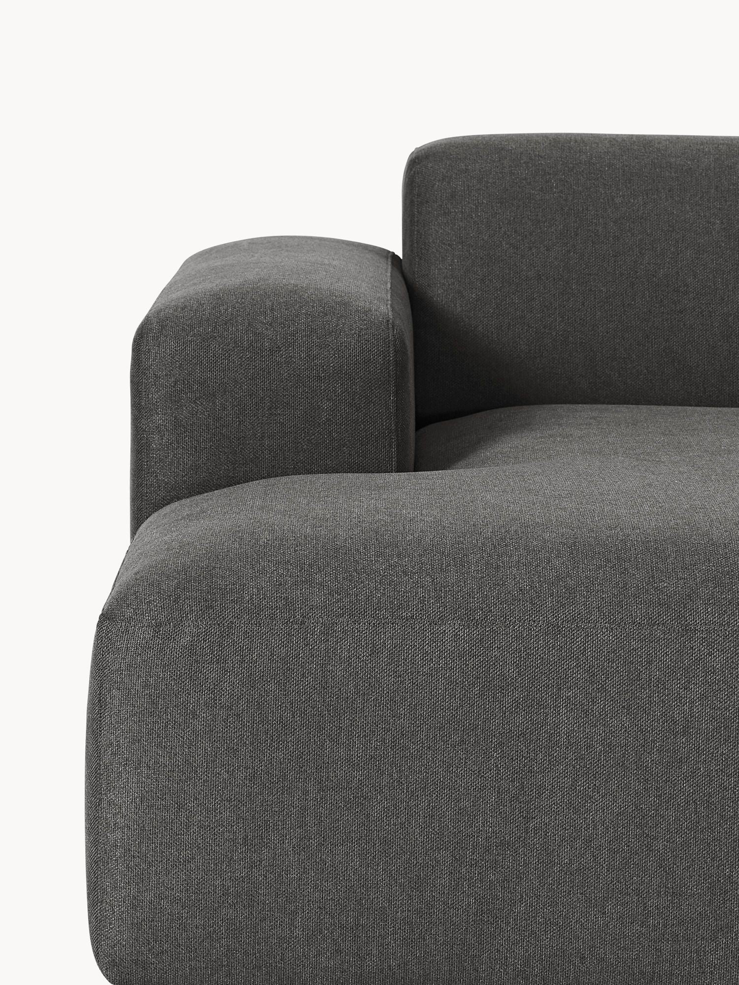 Canapé d'angle 3 places Molly Mini en tissu lin