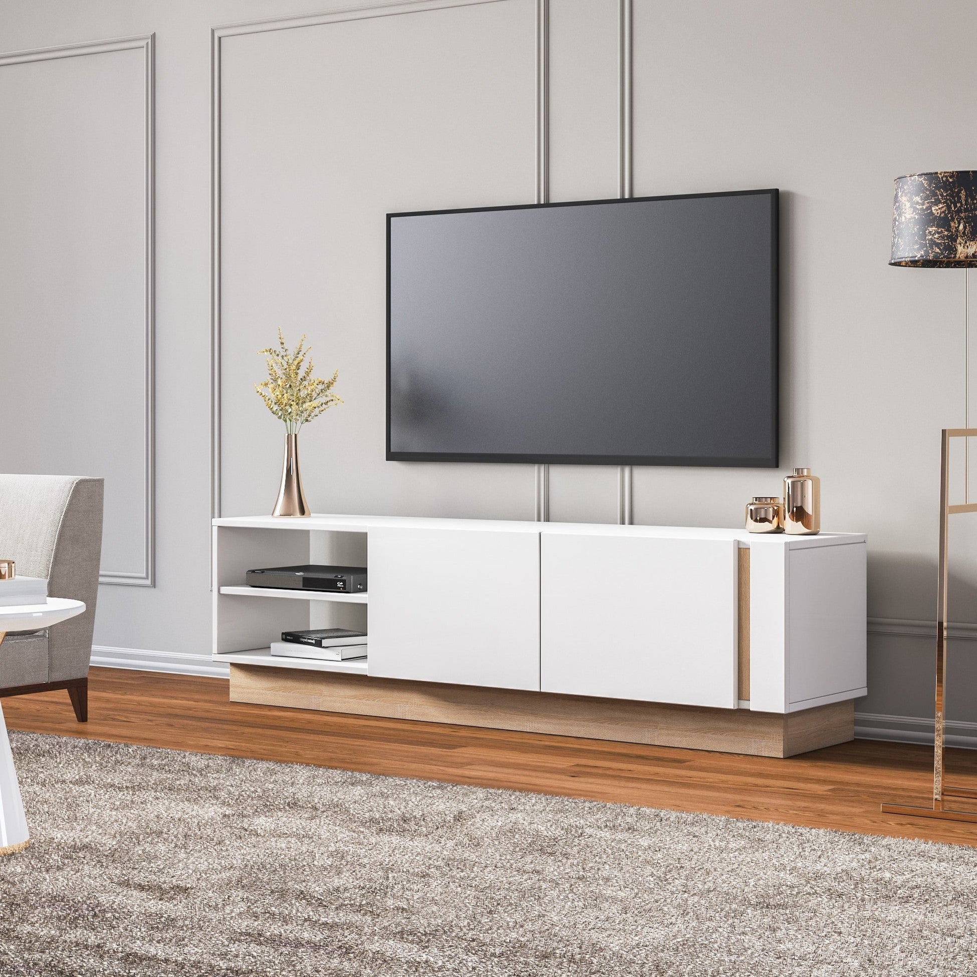 Ensemble Camilio avec Meuble TV avec niche 160 cm + Buffet 2 portes