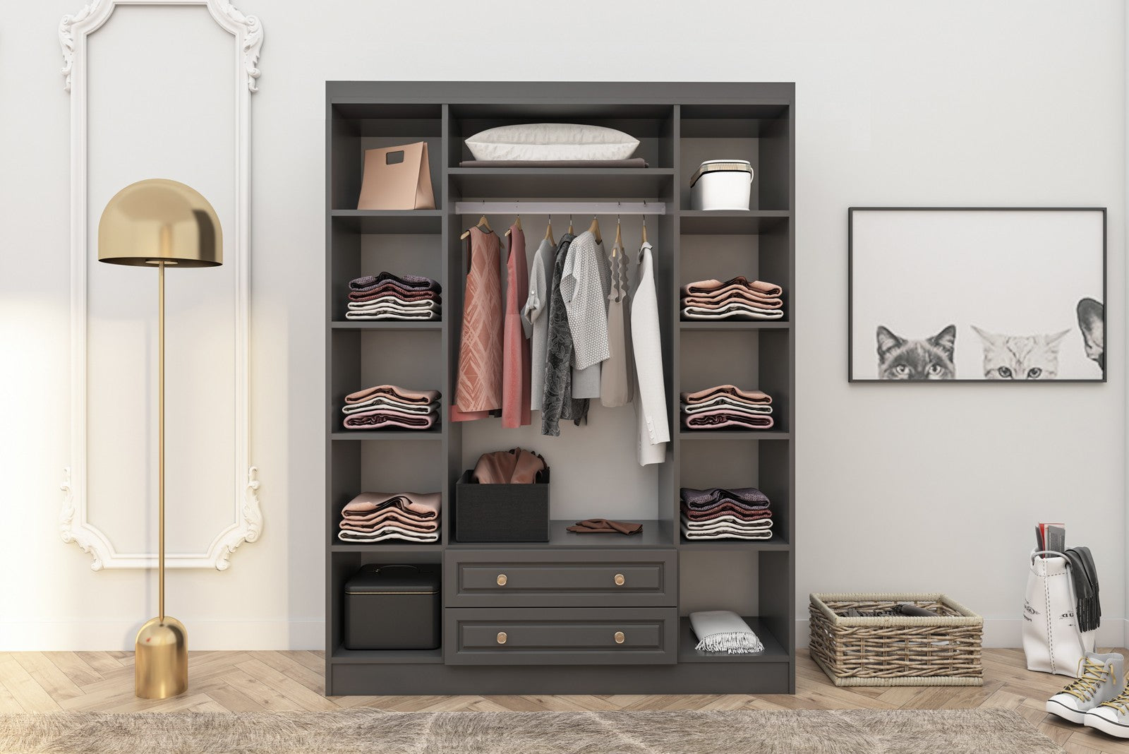Armoire Bahar 624 - Anthracite