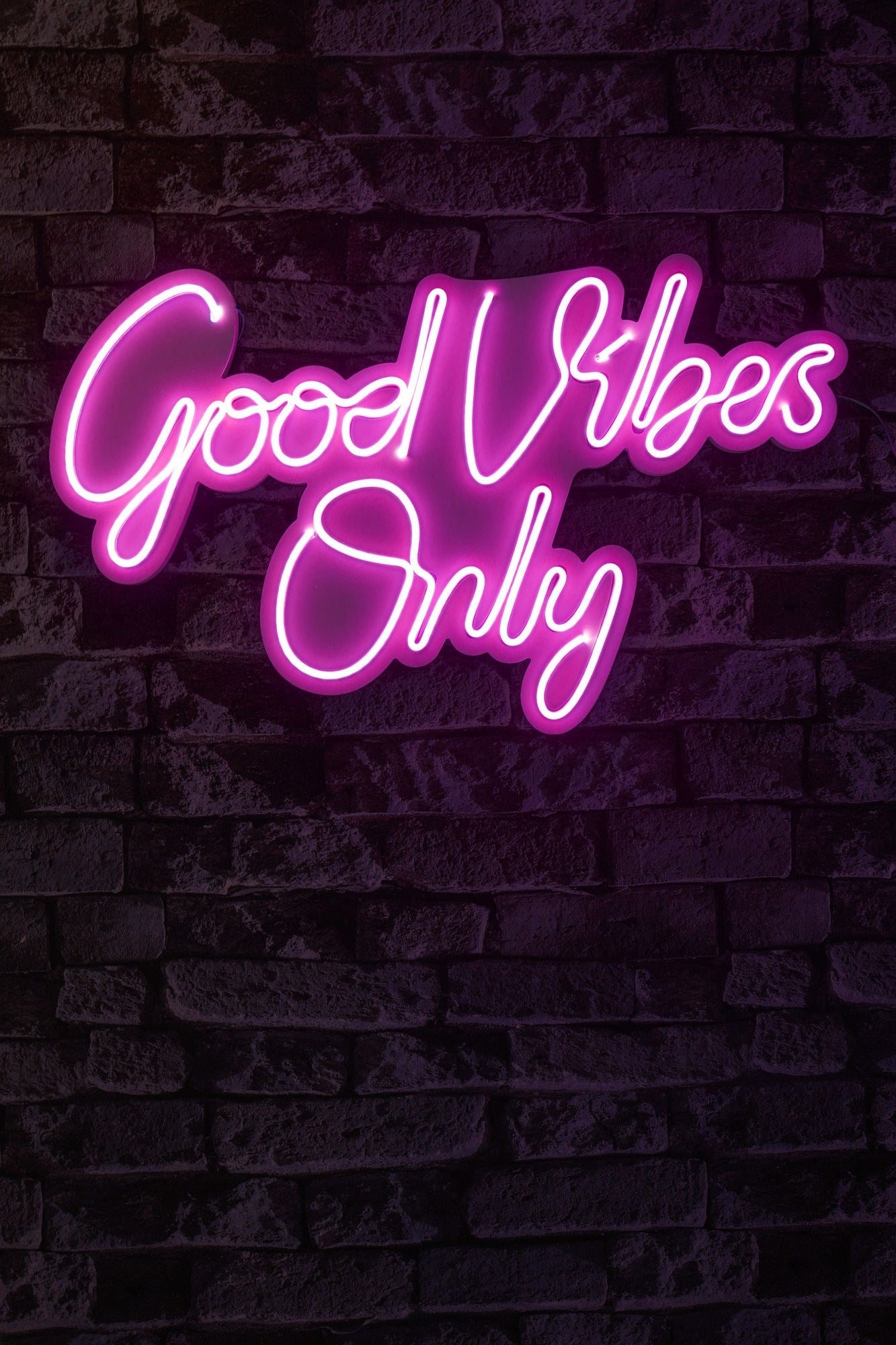 Éclairage LED en plastique décoratif Good Vibes Only 2 - Pink