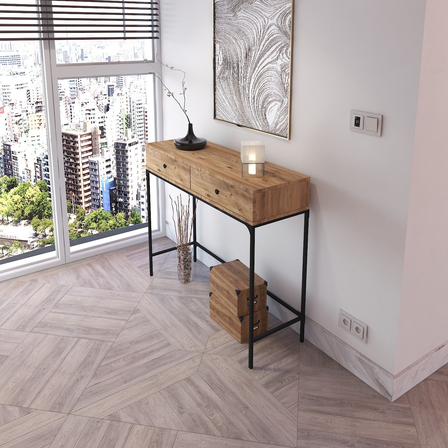 Buffet Akca - Black,Oak