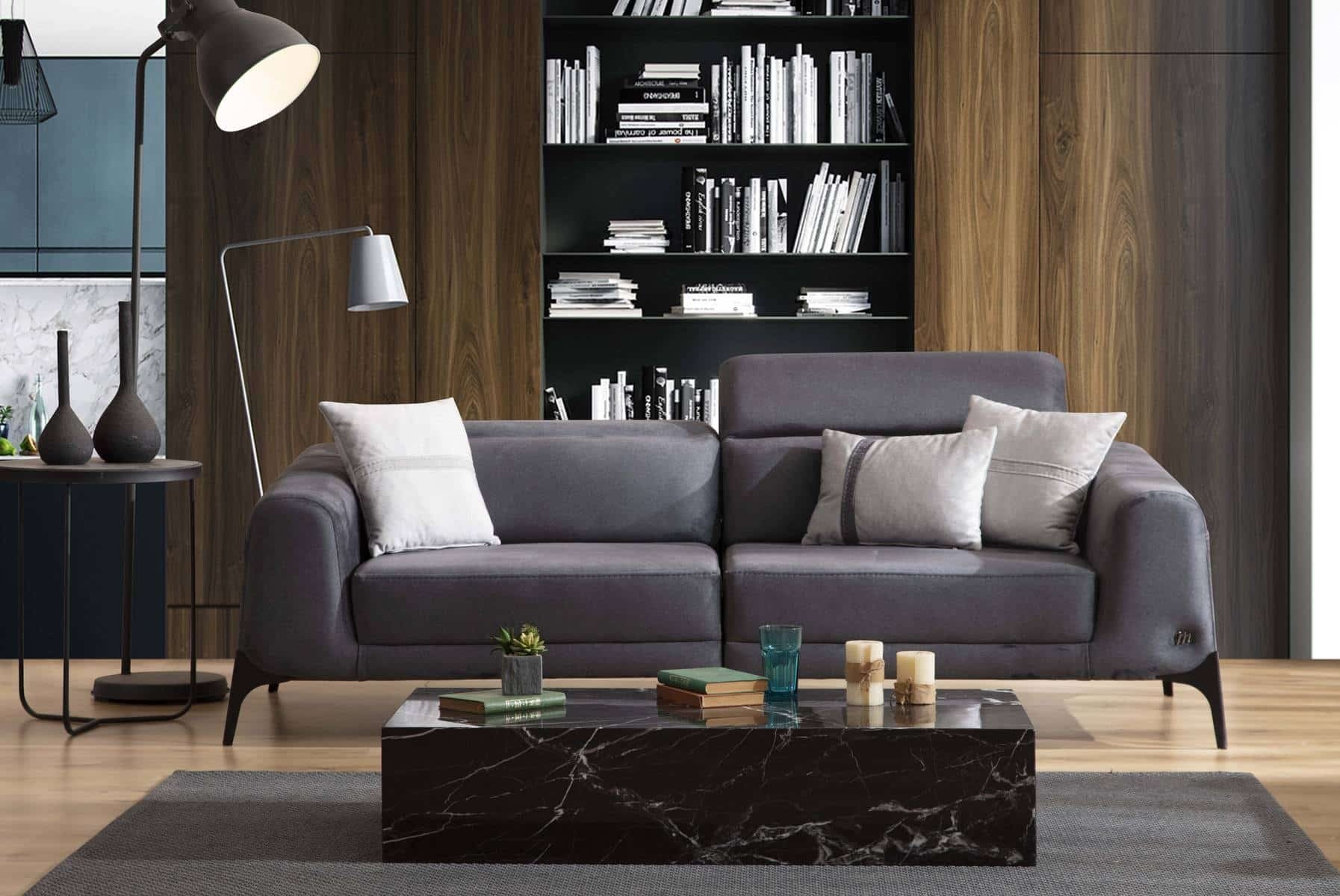 Terra canapé 3 places anthracite