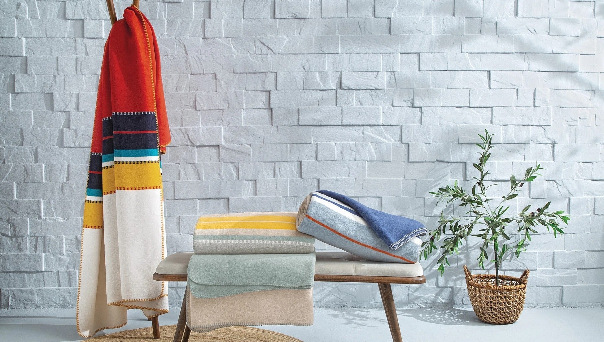 Massima Plaid en Coton Rouge