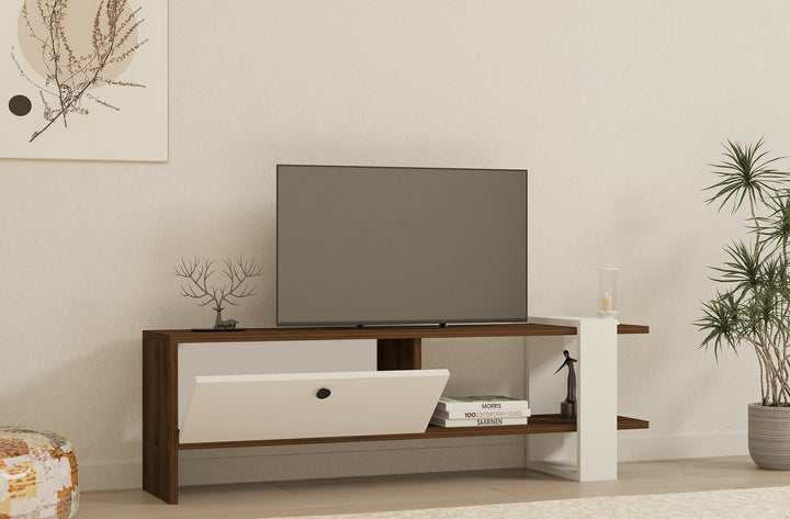Meuble TV Gaye - Walnut, White