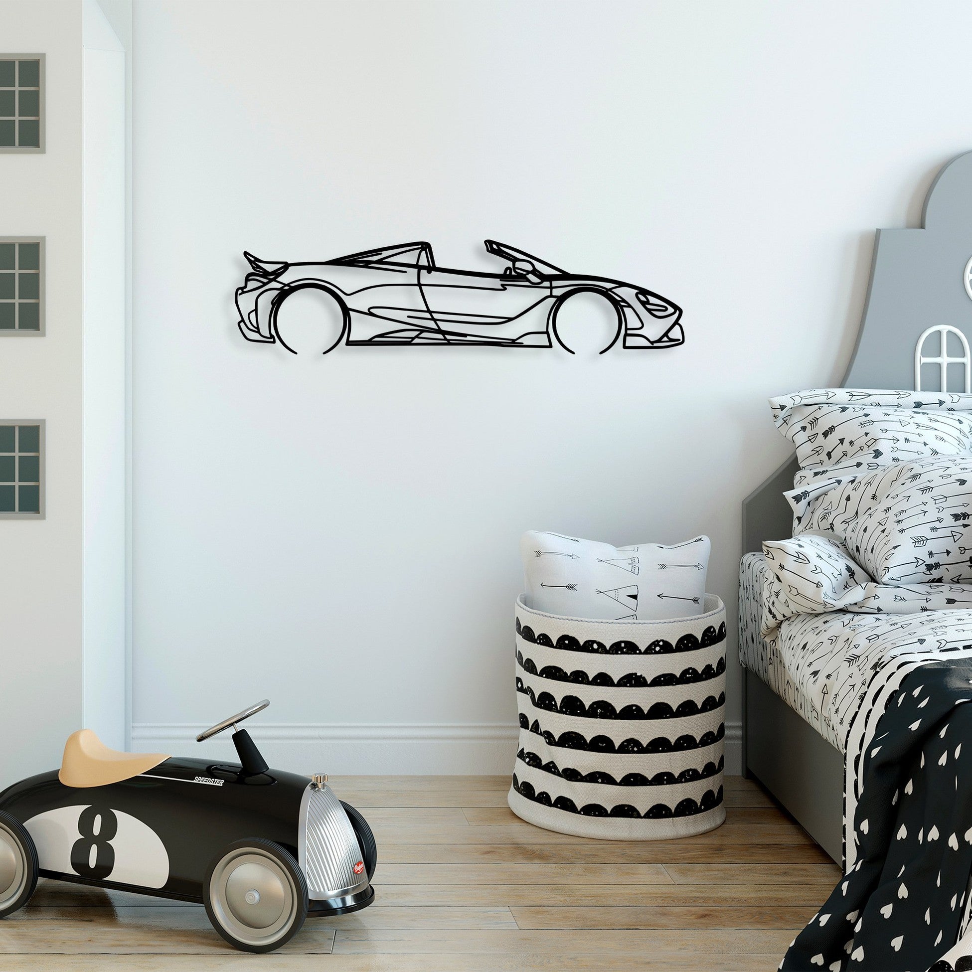 Accessoire mural en métal décoratif McLaren 720S Silhouette