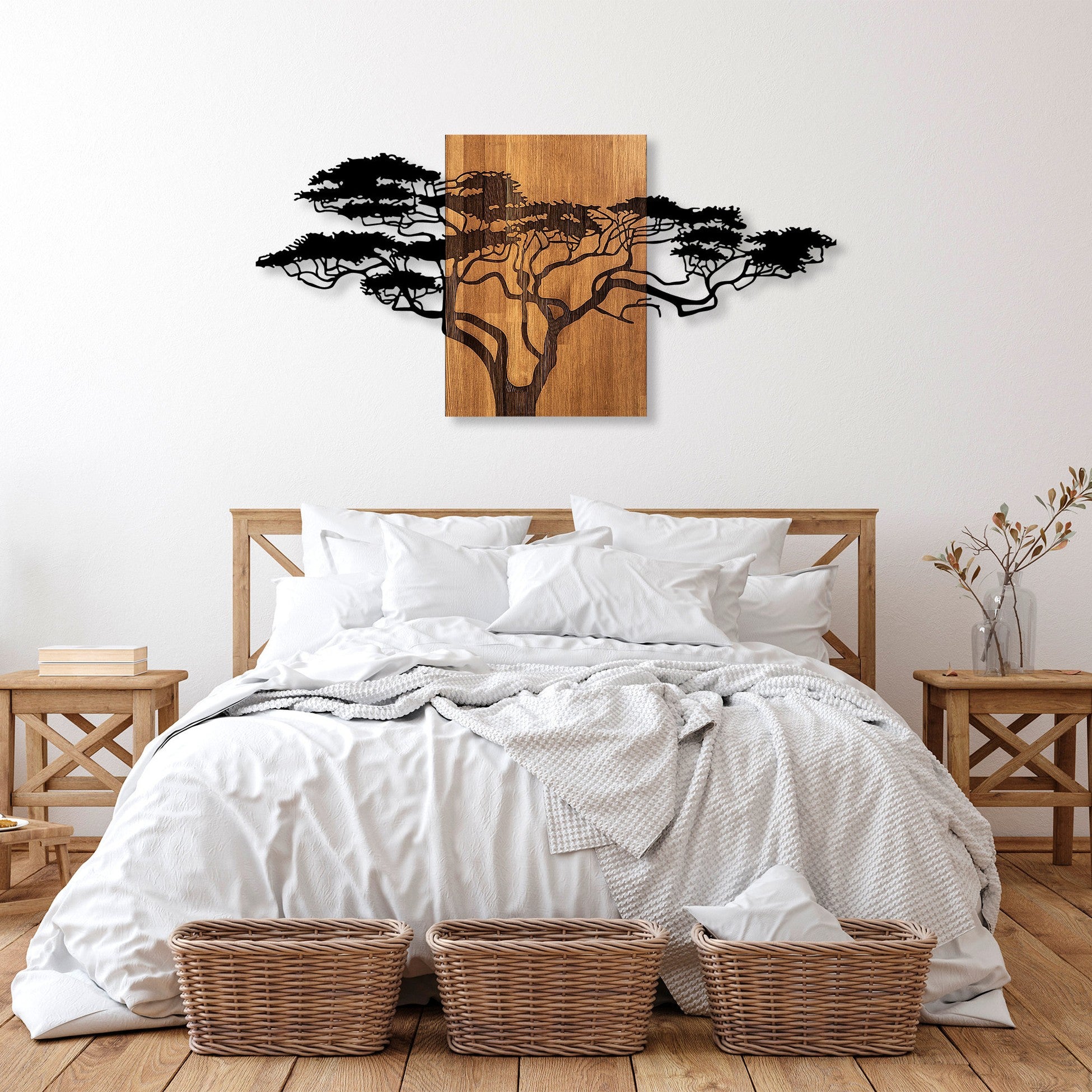 Accessoire mural en bois décoratif Acacia Tree - 329