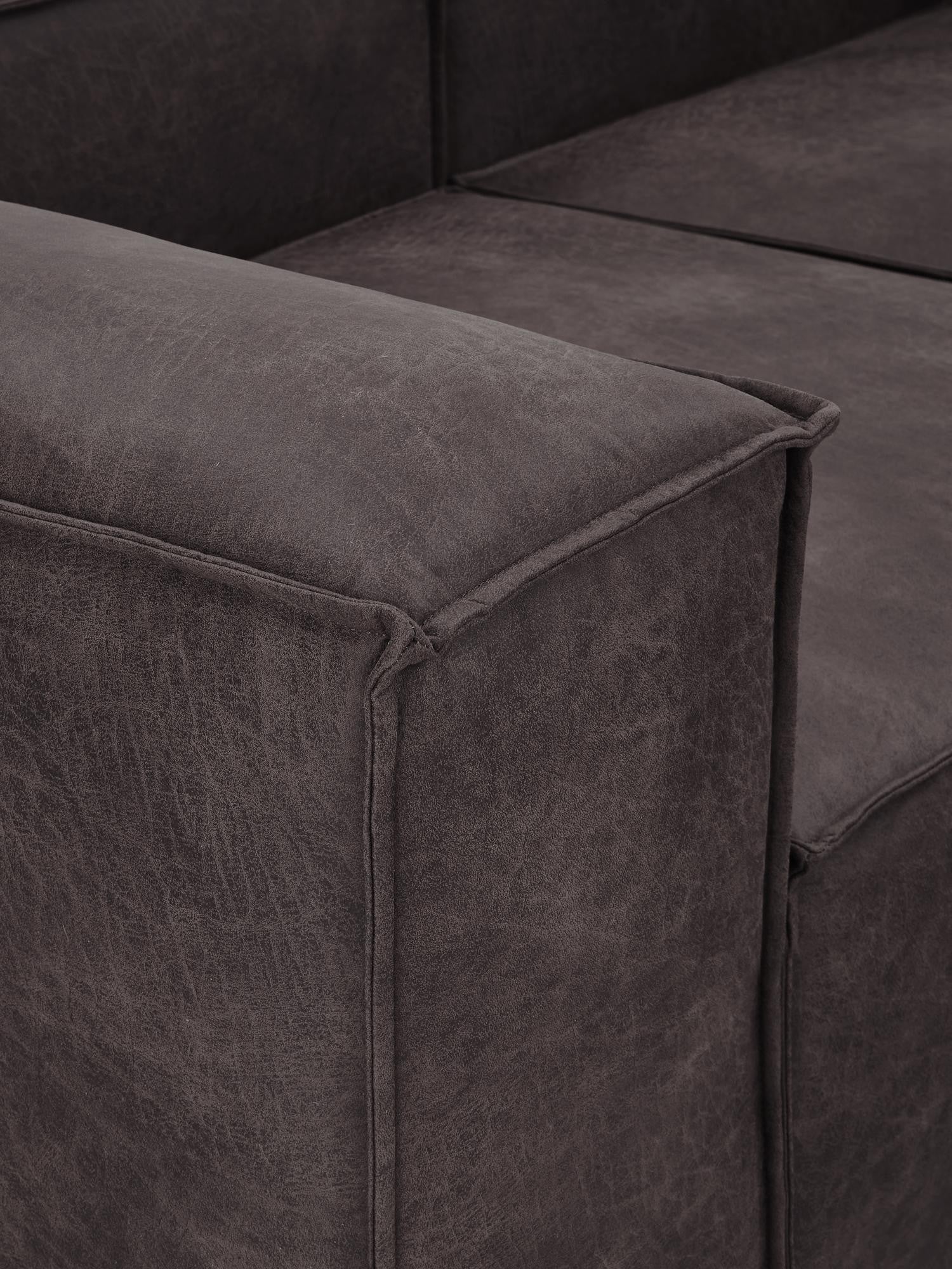 Canapé modulable 3 places en Nubuck Frida