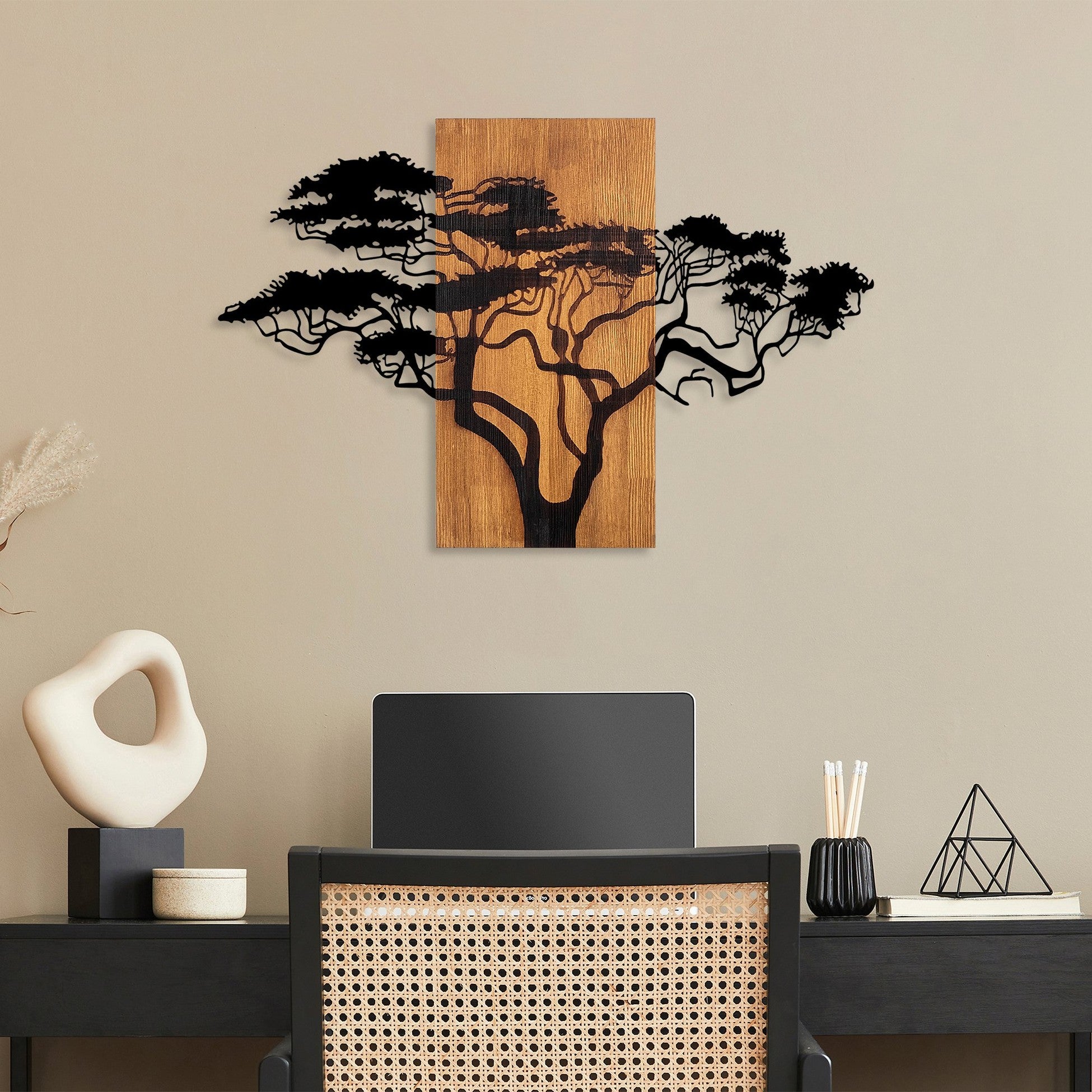 Accessoire mural en bois décoratif Acacia Tree - 387