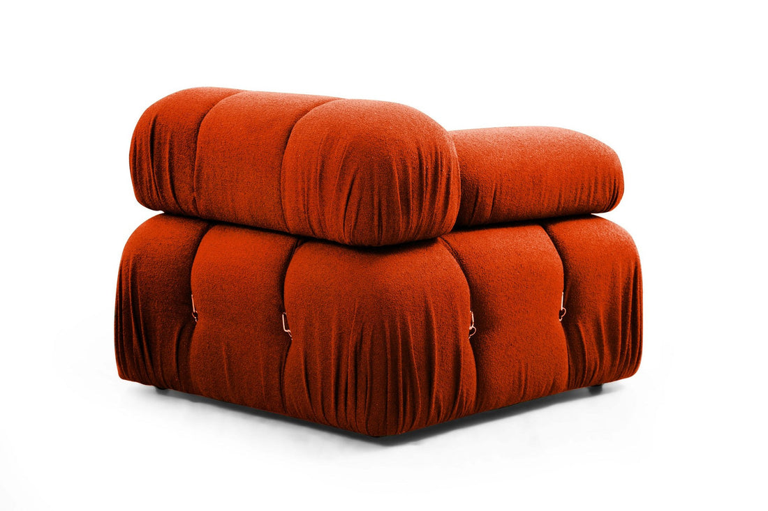 Canapé d'angle modulable et transformable Nourhane Velours Tuile