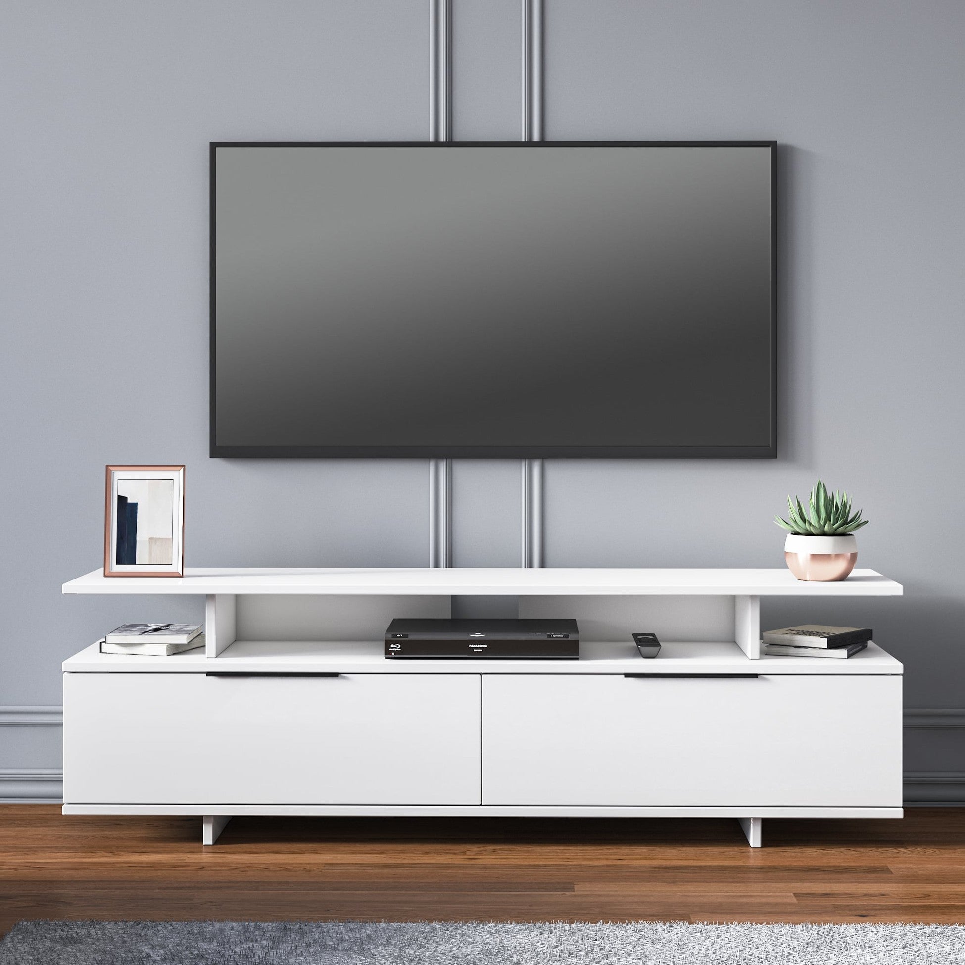 Meuble Tv 2 Portes Dream Blanc 150cm
