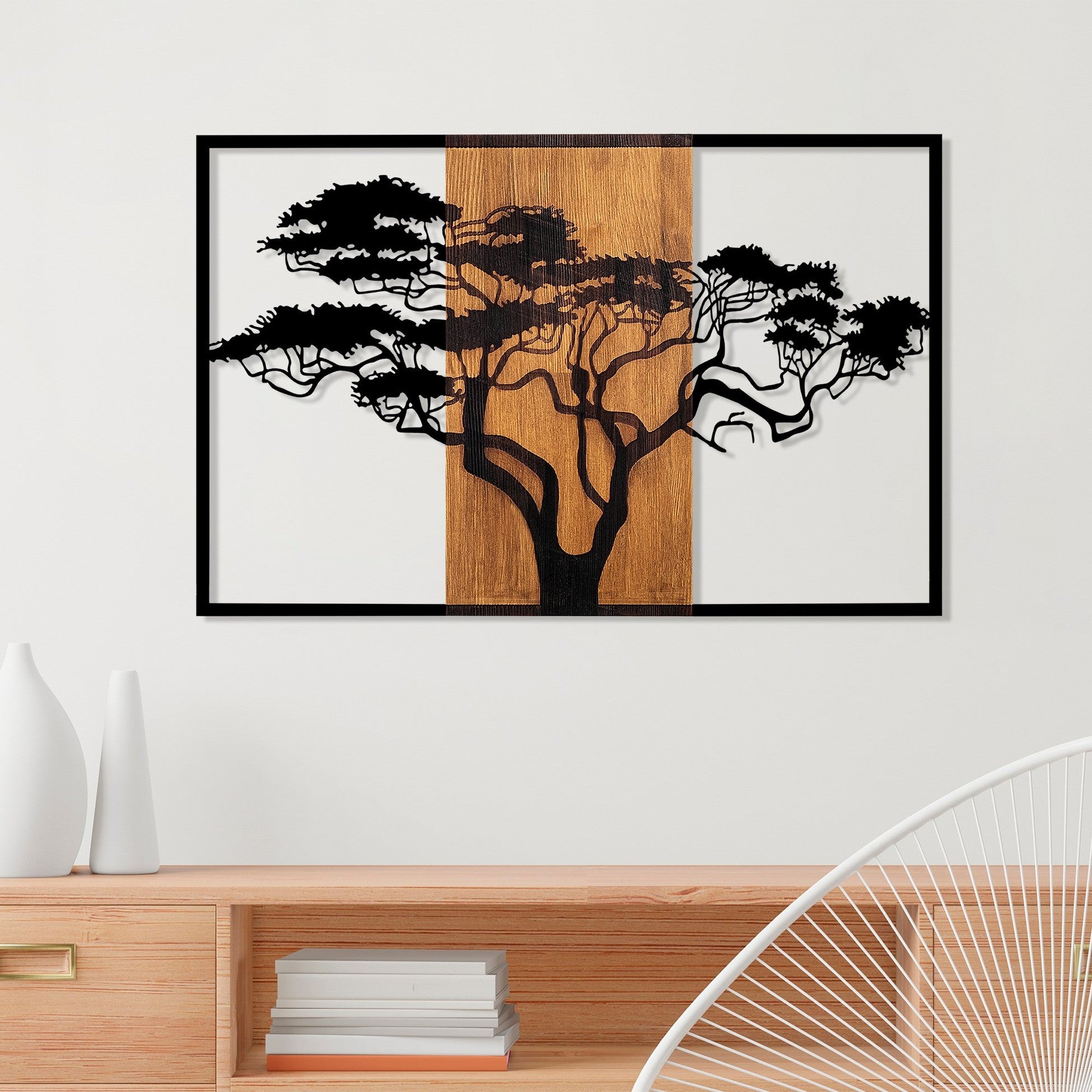 Accessoire mural en bois décoratif Acacia Tree - 388